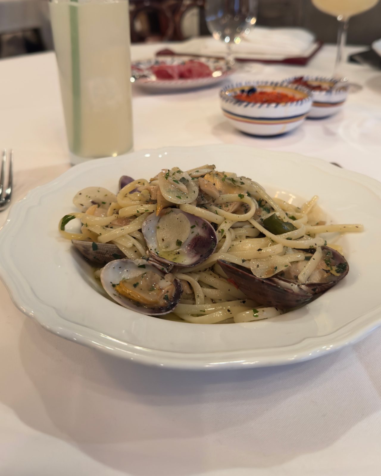 Linguine vongole at Carbone in New York
